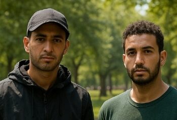 Dos jóvenes posando en un parque arbolado, en el contexto del debate sobre la propuesta de Cantabria al Gobierno para valorar el retorno de algunos MENAS a sus familias.