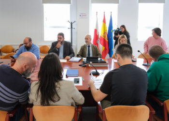 12:00 horas. CEIP Simón Cabarga, Santander. El consejero de Educación, Formación Profesional y Universidades, Sergio Silva, preside la Mesa de Diálogo con la Junta de Personal Docente. 16 de octubre de 2025 © Raúl Lucio