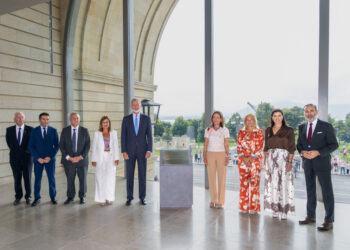 DAVID S. BUSTAMANTE 07/09/2026 FARO SANTANDER/ SANTANDER/ CANTABRIA S.M. Felipe VI Rey de España preside el acto inaugural del museo Faro Santander junto a la presidenta del Banco Santander Ana Botín.